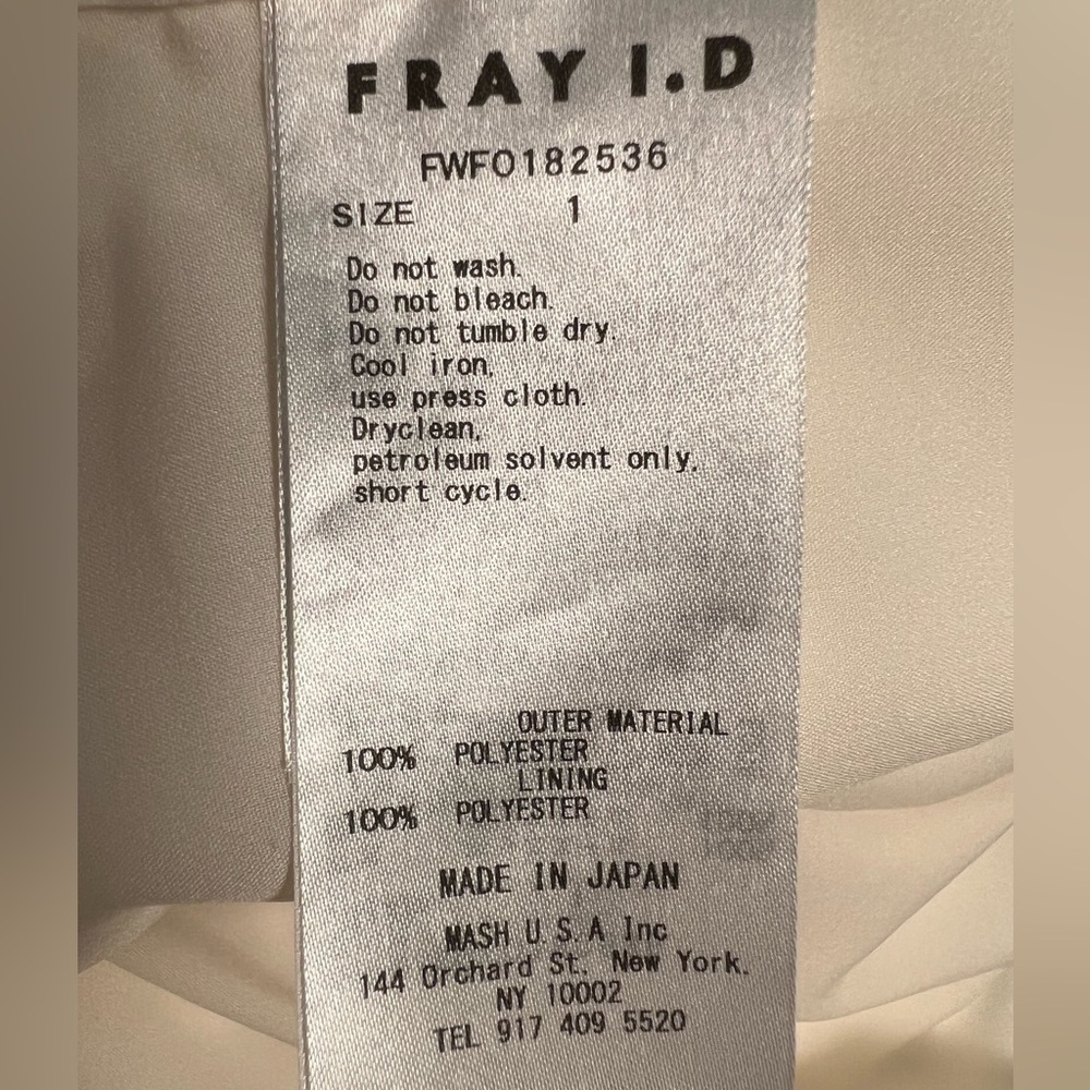FRAY I.D | Evening Dress White/Ivory Sz 2 - Picture 8 of 9